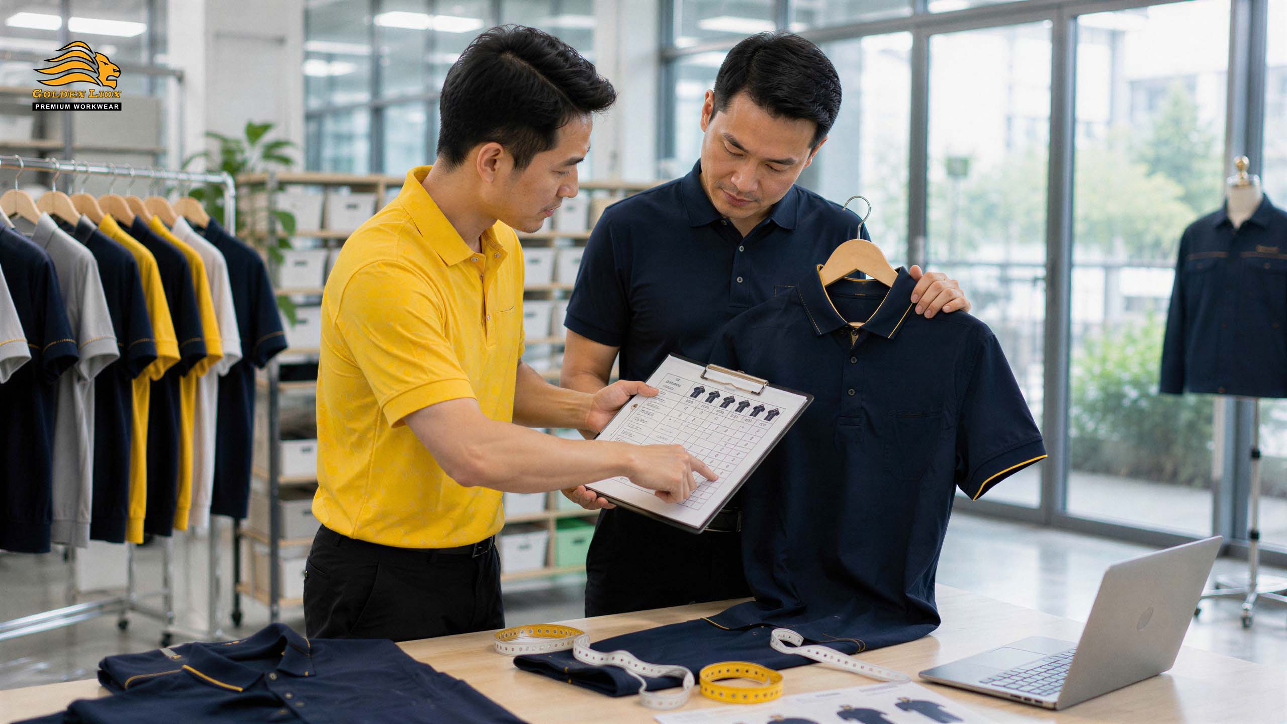 Doanh nghiệp trải nghiệm và góp ý mẫu đồng phục trước khi sản xuất