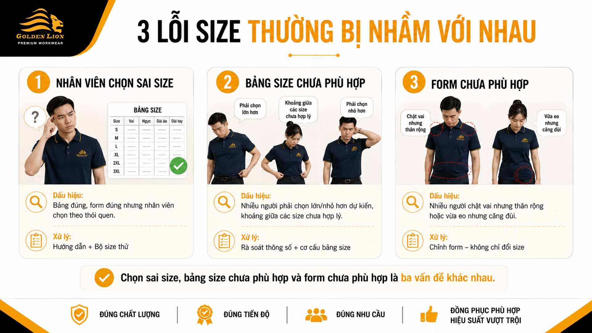 3 lỗi size thường bị nhầm với nhau