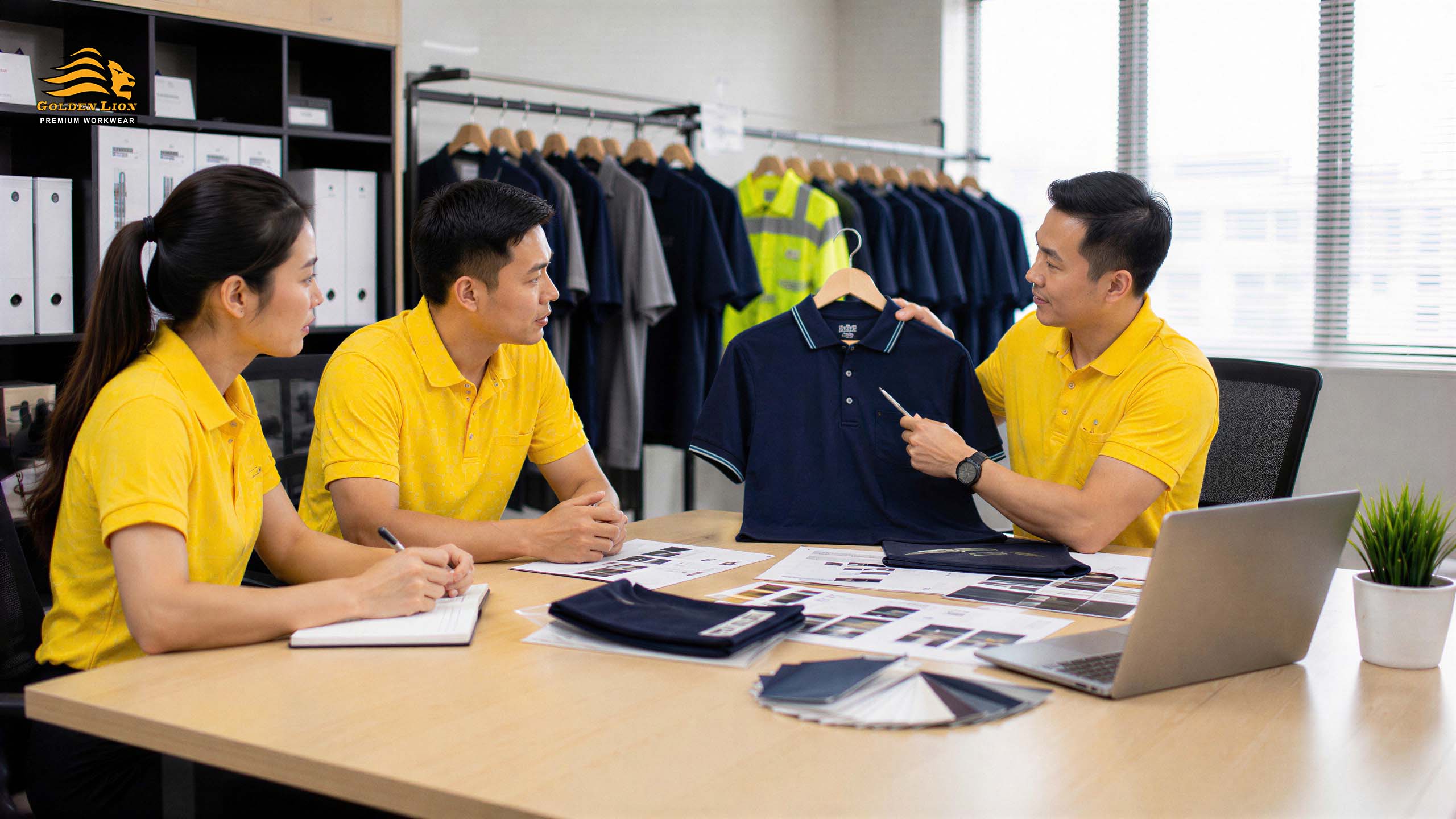 QUY TRÌNH THIẾT KẾ ĐỒNG PHỤC DOANH NGHIỆP TỪ KHẢO SÁT NHU CẦU ĐẾN MẪU THẬT
