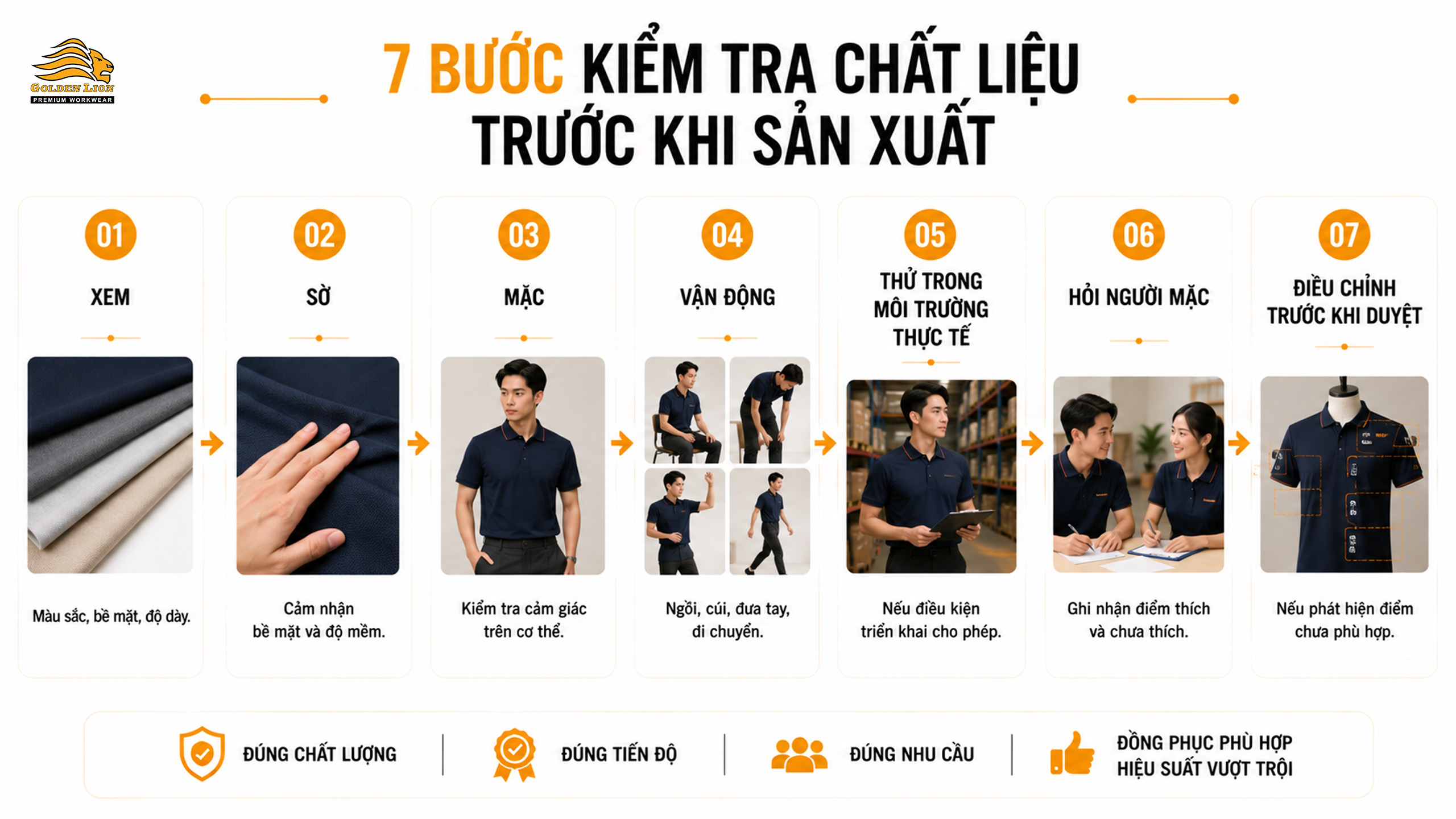 7 bước kiểm tra chất liệu