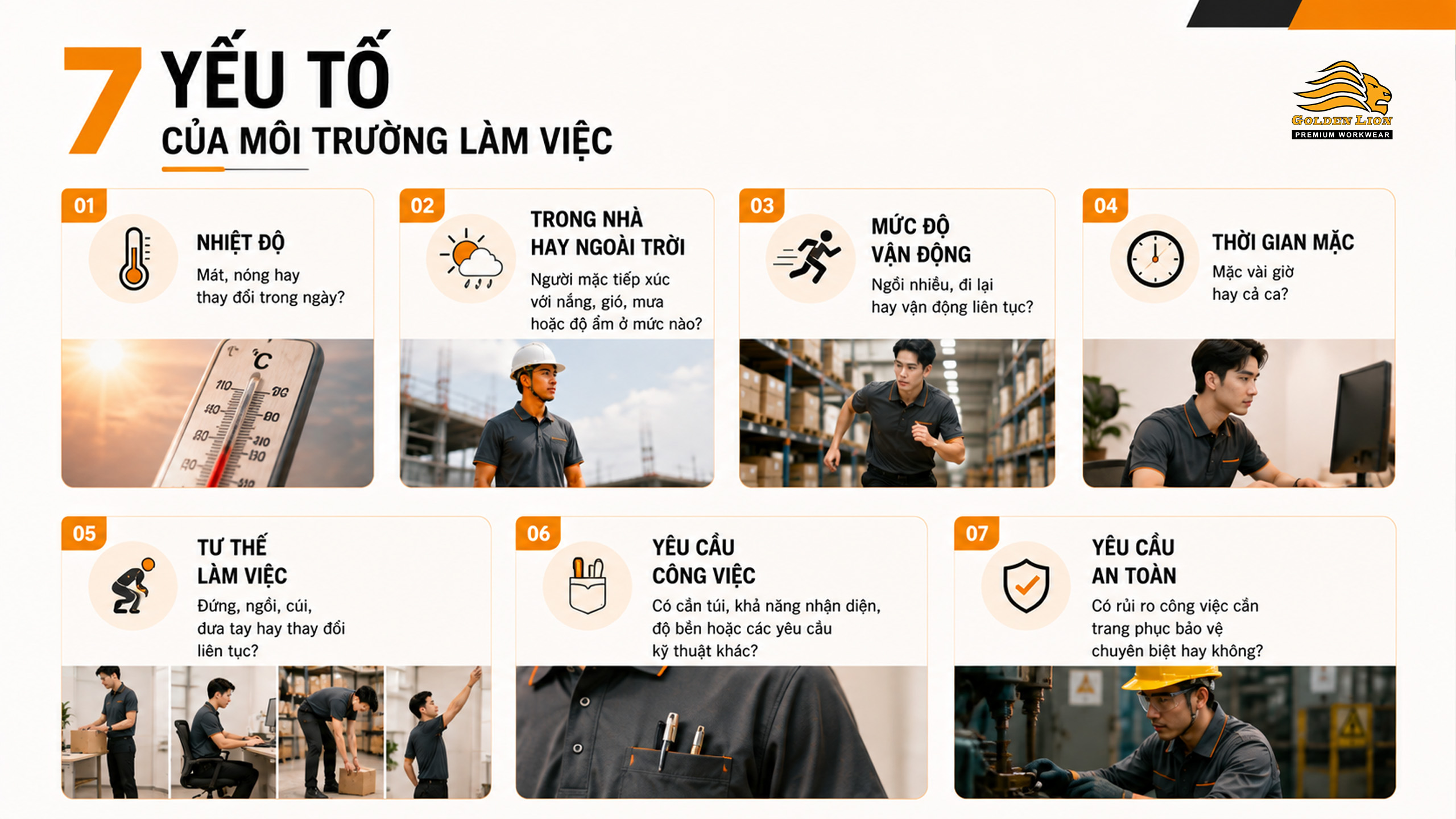 7 yếu tố của môi trường làm việc