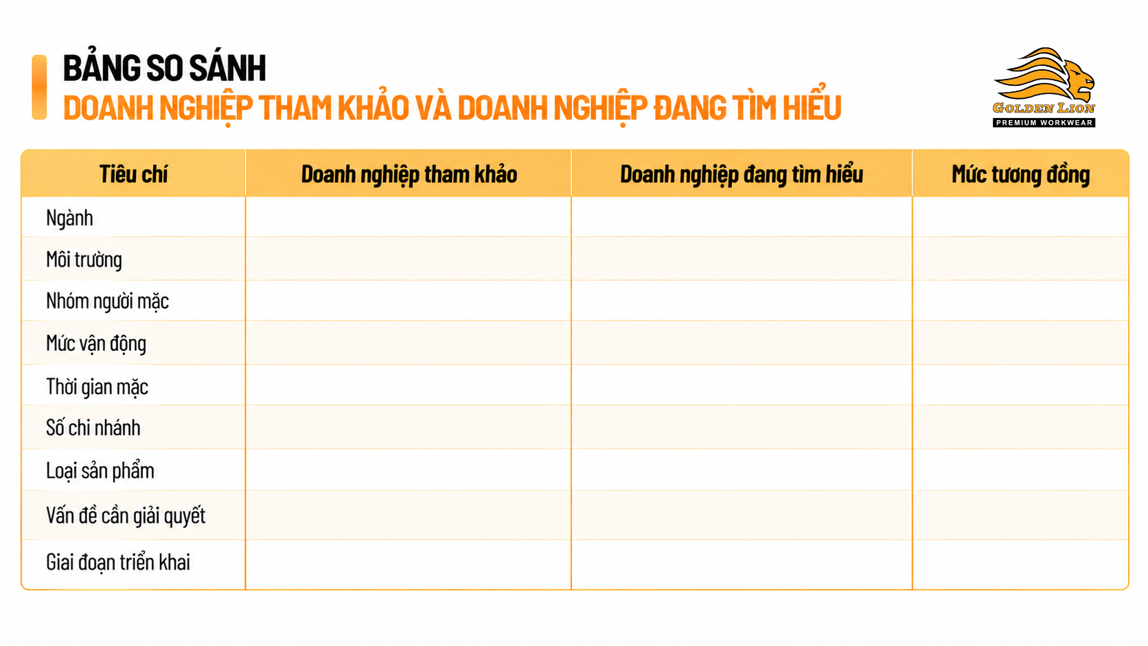 Bang so sanh doanh nghiep tham khao va doanh nghiep dang tim hieu