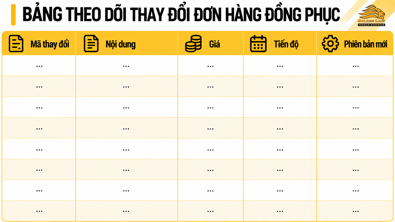 Bang theo doi thay doi don hang dong phuc