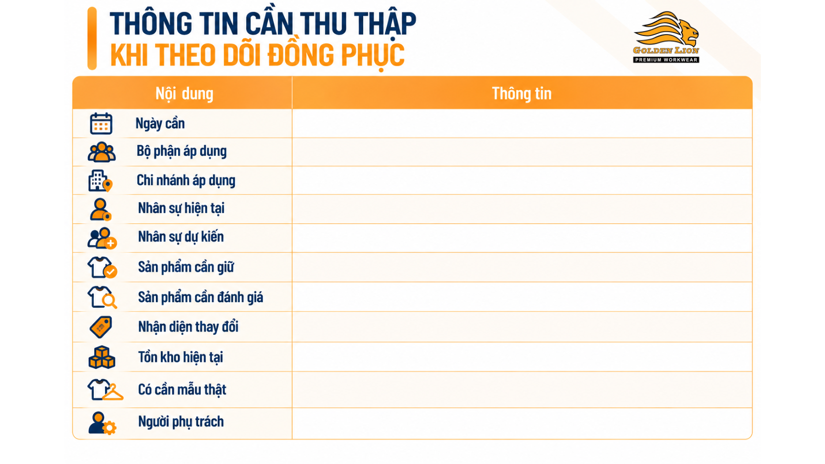 Thong tin can thu thap khi theo doi dong phuc